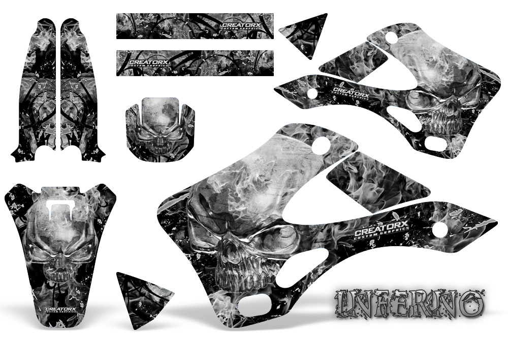 Kawasaki KX 250 99-02 Graphics Kit Inferno Silver